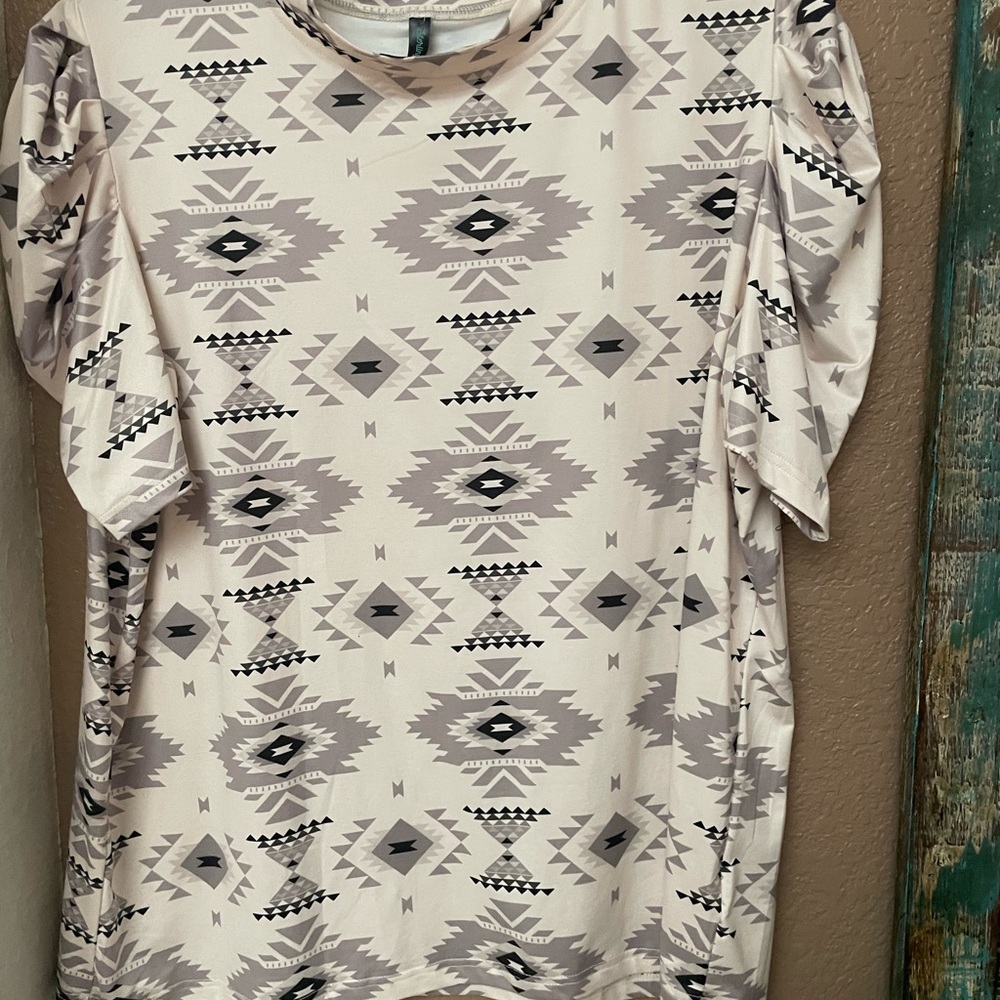 Chic Geometric Print Women's Blouse